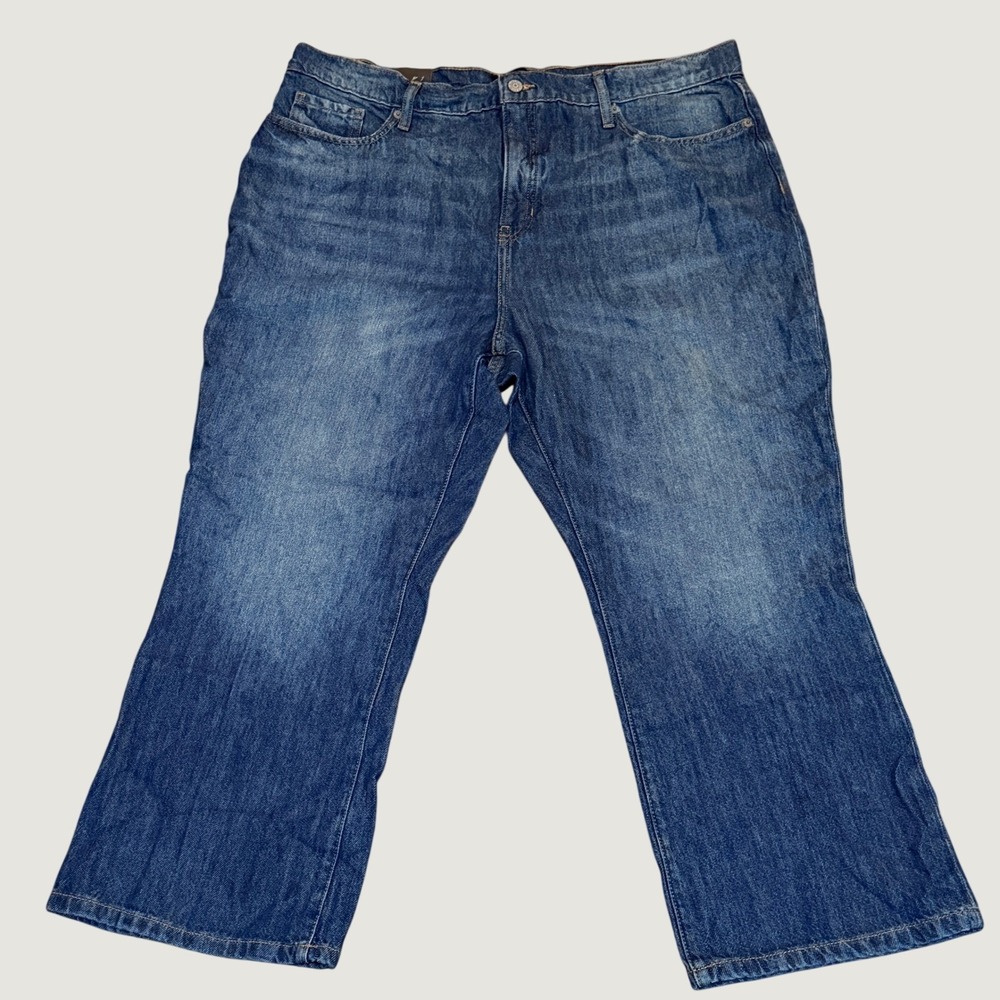 Banana Republic Flare Crop Jeans Womens 34/18 Blue High Rise Denim New